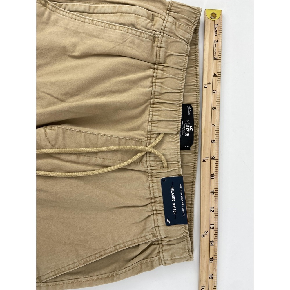 Hollister Pants Mens Small Tan Relaxed Jogger Advanced Stretch Cargo Casual - Picture 5 of 11